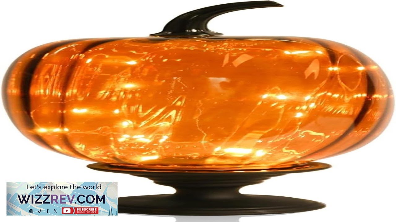 Стеклянные тыквенные гирлянды, осенние украшения, 13-дюймовые тыквы для декора помещений и улицы