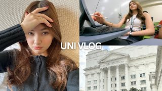 UNI VLOG | productive days in dlsu, midterms, homeworks, presenting in class, grwm, self-care!