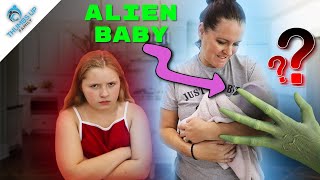 The BABY ALiEN Had an Accident! Thumbs Up Family Babysits the Baby Alien MOM