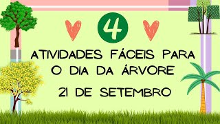 ✔4 Dicas de Atividades Fáceis para o Dia da Árvore |21 de Setembro| Educação Infantil 🌳🌴🌲🌱❤