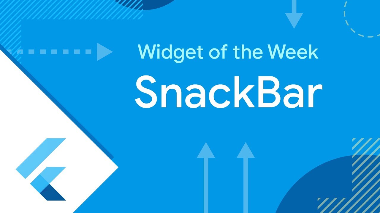 SnackBar (Flutter Widget of the Week) 