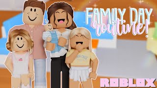 Family DAY ROUTINE! | Roblox Bloxburg Family Roleplay w/voices