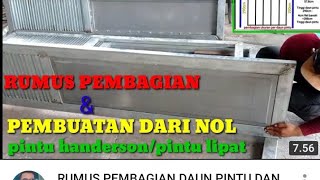 CARA MUDAH PEMBAGIAN DAUN PINTU DAN PEMBUATANNYA /PINTU HANDERSON/PINTU LIPAT