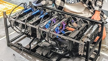 Review of Kingwin Bitcoin Miner Rig Case W/ 6, or 8 GPU Mining Stackable Frame