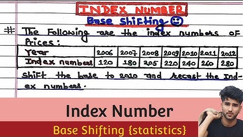 Base Shifting|Index numbers| Shift the base |BBA|BCA|BCOM|Statistics