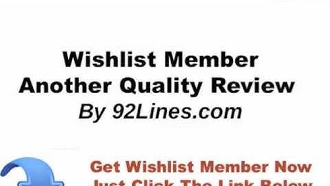 Wishlist Member Review