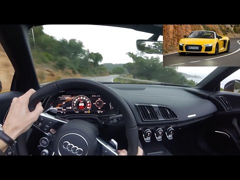 2017 Audi R8 Spyder POV DRIVE ONBOARD  prenez le volant  Acceleration  Sound