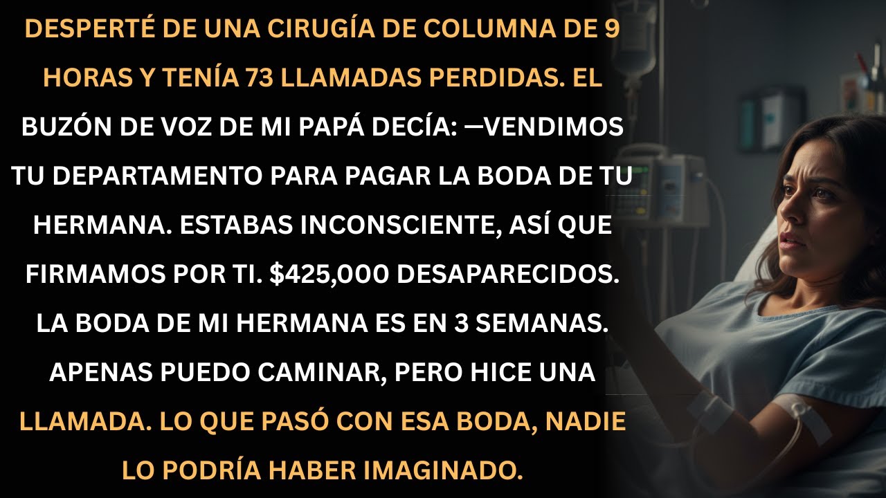 Desperté de cirugía y vendieron mi departamento sin avisarme… La boda era en 3 semanas.