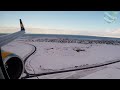 Icelandair Boeing 767-300ER Approach and Landing into Snow-Covered Keflavik/Reykjavik