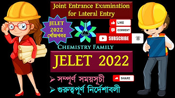 JELET 2022 Timetable, Important Instructions in Details in Bengali