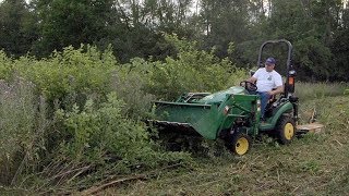 Will it Mow Trees? Subcompact Tractor, King Kutter Rotary Cutter Tackle Huge Yard