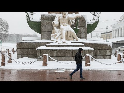Первый снег выпал в Санкт-Петербурге