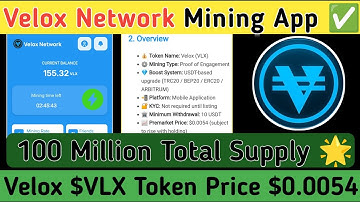 Velox Network Mining Full Details | $VLX Premarket Swap Withdraw kyc etc.