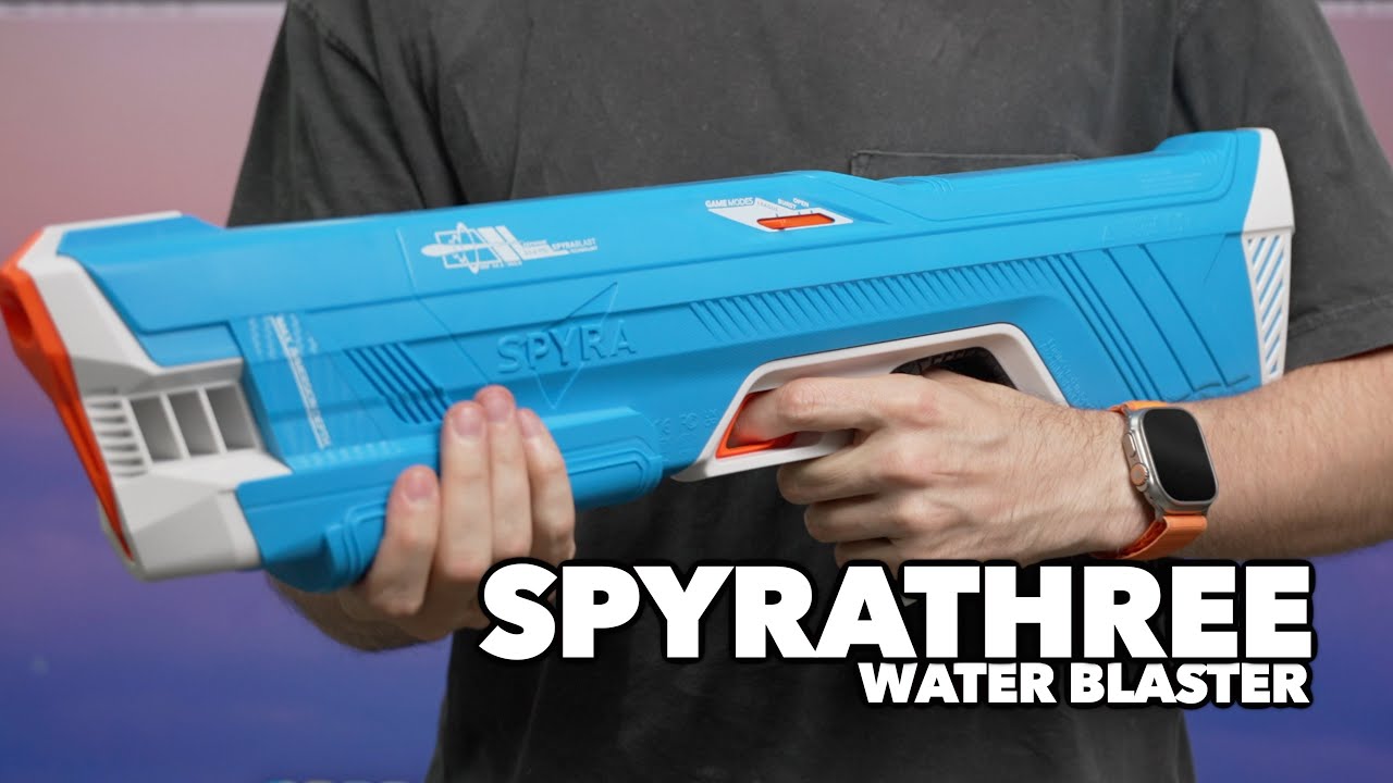 SPYRA - SpyraThree WaterBlaster - Electric & Automated Premium Water Gun  with The Switch - Decide Between 3 Epic Game Modes (RED)