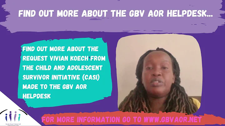 Find out more about the Child and Adolescent Survivor Initiative's querry  to the GBV AOR Helpdesk