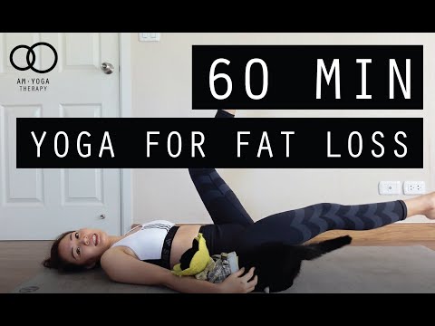 โยคะกระชับสัดส่วนลดไขมันหน้าท้อง Yoga for fat loss 60 mins