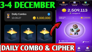 Gemz Daily Cipher & Combo 3 December | Gemz Daily Code | 3 December Gemz Daily Combo Gemz Cipher