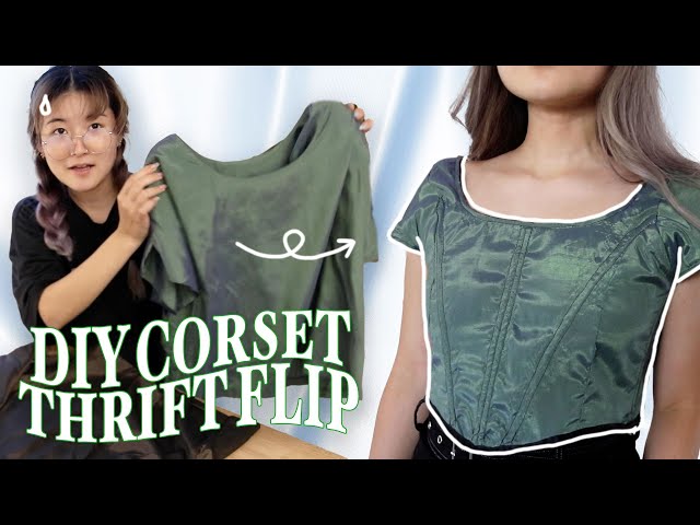 👖DIY Korsett aus alter Jeans✨ #diy #upcycling #nähen #kreativ #thrifting  #corsettop #diycorset 