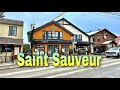 4k saintsauveur  main street  laurentians mountains  quebec canada