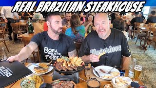 TRYING LOTS OF STEAKS IN A REAL BRAZILIAN STEAKHOUSE W/ CORBUCCIEATS