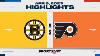 NHL Highlights | Bruins vs. Flyers - April 9, 2023