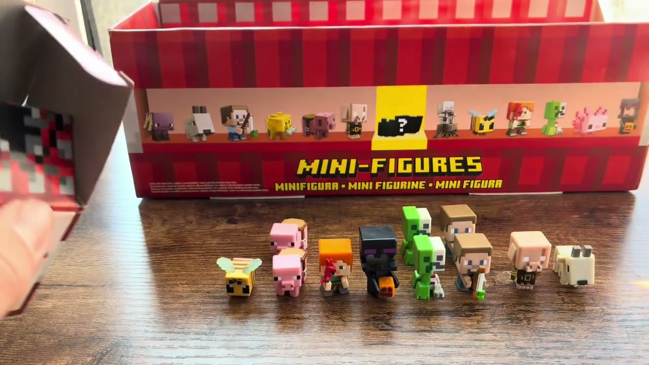 Mattel Minecraft mini-figures series 25 unboxing 