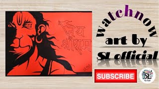 🚩hanuman colour painting🎨🖌️ Easy paint step by step.#drawing #reels #watercolor #viralvideo #hanuman