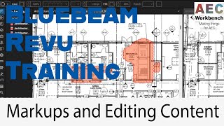 bluebeam revu training markups and editing content