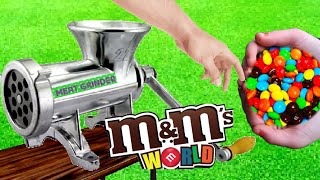 EXPERIMENT: M&amp;M CANDY vs MEAT GRINDER