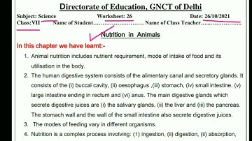 class 7 science worksheet 26 English Medium 26/10/2021@SmartlearningScience