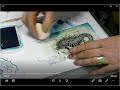 Sebastian on an Alcohol Ink background - A Lavinia Stamps Tutorial