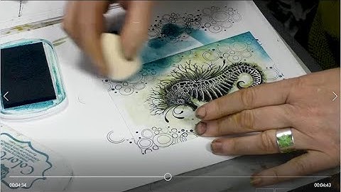 Sebastian on an Alcohol Ink background - A Lavinia Stamps Tutorial