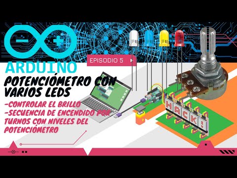 ¿Cómo controlar el brillo de varios LEDs con un potenciómetro en Arduino?