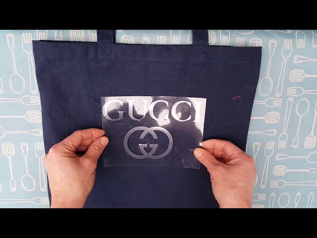 Gucci Black Handbag Logo DTF Heat Transfer Vinyl, HTV Transfers