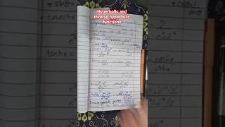 hyperbolic and inverse hyperbolic functions#shorts#functions and limits  #class 12