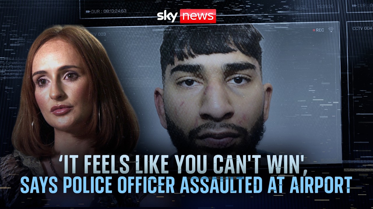 'I don't understand why': Manchester police officer assaulted in airport speaks to Sky News