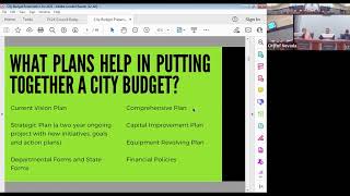 City Council Budget Work Session