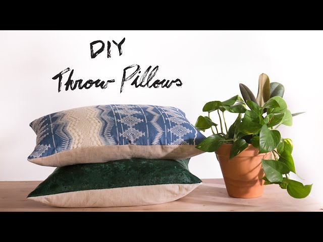 No Sew Pillow Covers (How to Use Fabric Glue) 