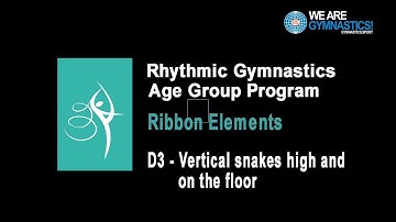Rhythmic Gymnastics Age Group Program - Ribbon Element D3 Vertical snakes high and on the floor