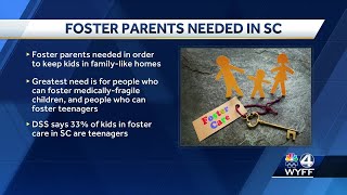 Urgent need for foster families in South Carolina