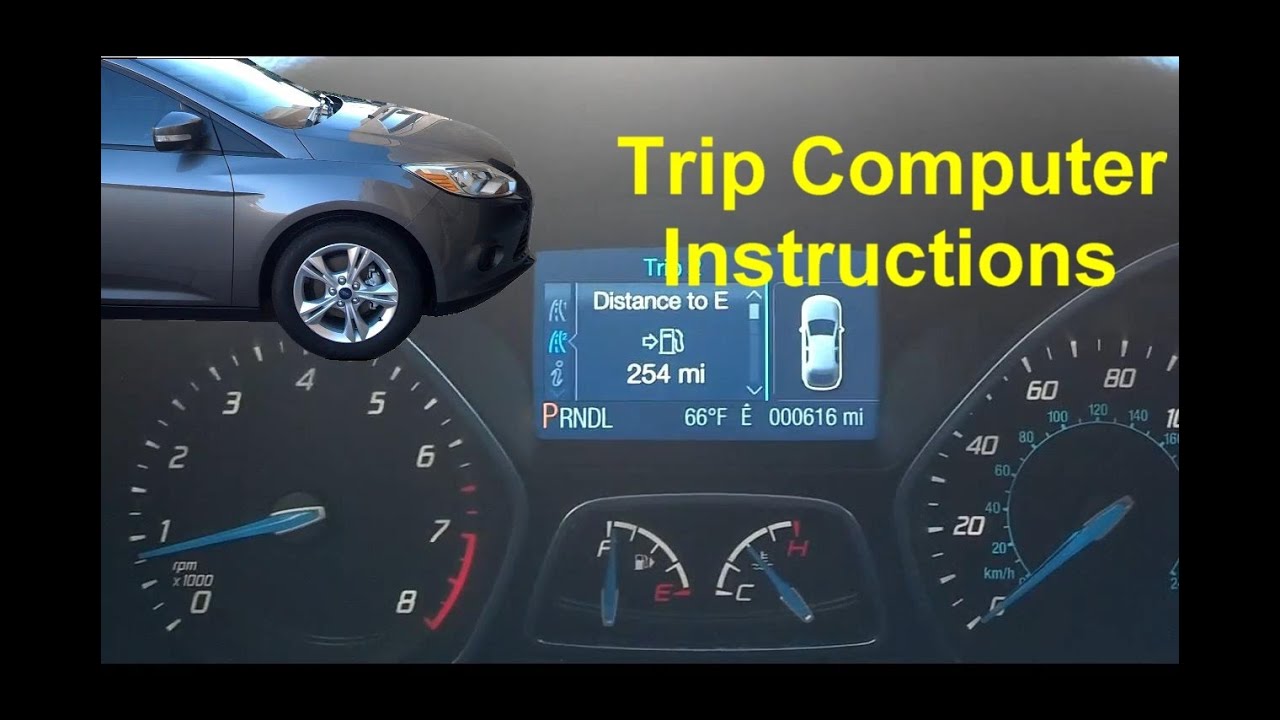 trip computer in car