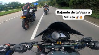 La Vega - Villeta 🔥 mi moto responde bien bajando ⚡️ #parati #viral #contenido #ns200 #velocidad #me