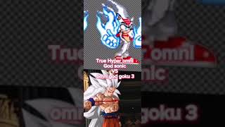 True Hyper omni god sonic VS omni god goku #