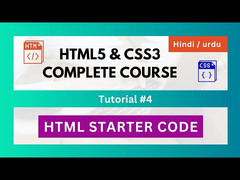 How To Write HTML Starter Code | HTML & CSS COMPLETE COURSE FOR ...