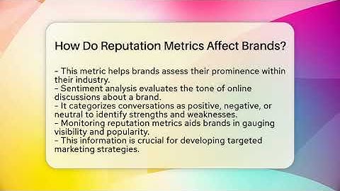 How Do Reputation Metrics Affect Brands? - Everyday-Networking