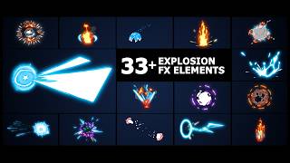 Action Elements Pack - Free Explosion FX with Editable Glow (Ae, Pr, Dr, FCPX)