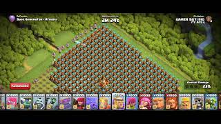 Full village of Max Hidden Tesla vs Max Giant Throwers (clash of clans) #supercell #clashofclans