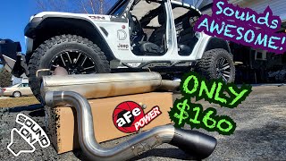 *AWESOME SOUND* JEEP JL Wrangler AFE Power MACH ForceXp Stainless HiTuck AxleBack Exhaust INSTALL