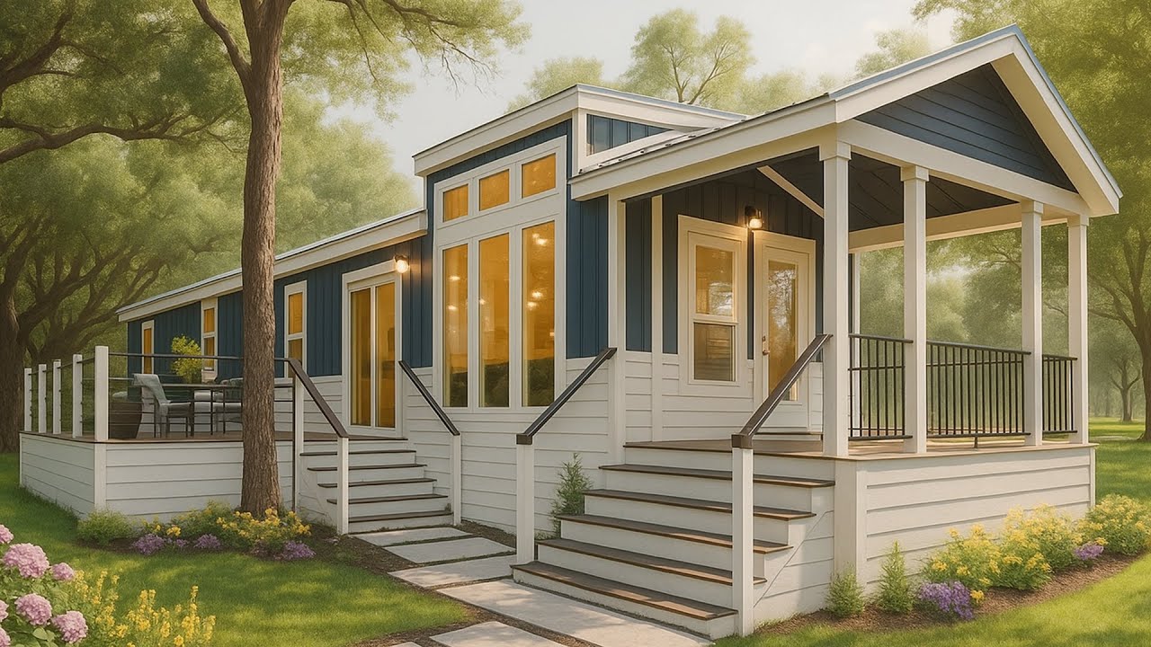Incredibly Beautiful D1668B home Park Model RV - YouTube