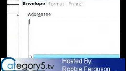 Printing Envelopes in OpenOffice.org Writer